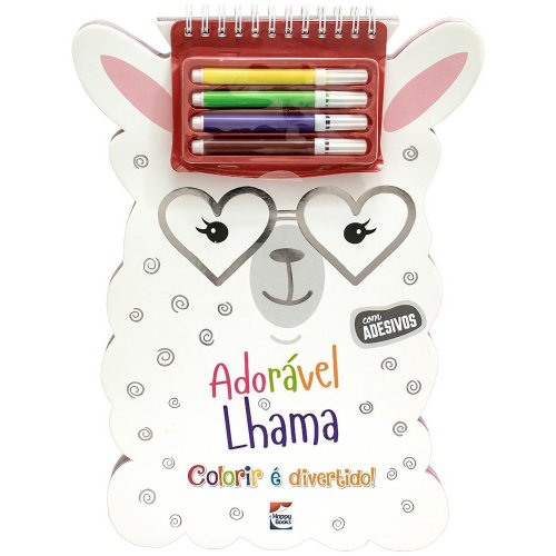 Livro Colorir É Divertido! Adorável Lhama