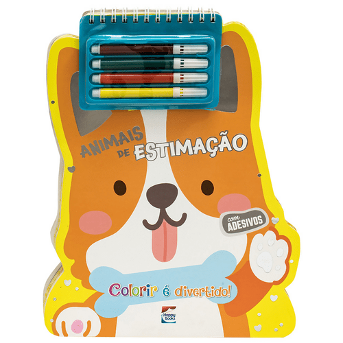 Livro Colorir é Divertido! Animais de Estimação Happy Books