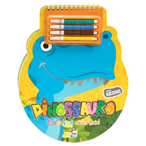 Livro Colorir é Divertido! Dinossauro Happy Books