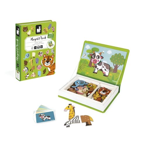 Livro Magnético Animais Da Floresta 40 Peças Janod Livro Magnético Animais Da Floresta 40 Peças Janod