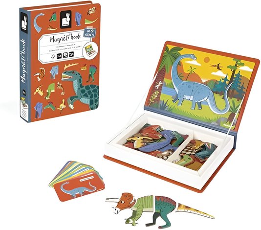Livro Magnético Misture e Combine Dinossauros 50 Peças Livro Magnético Misture e Combine Dinossauros 50 Peças