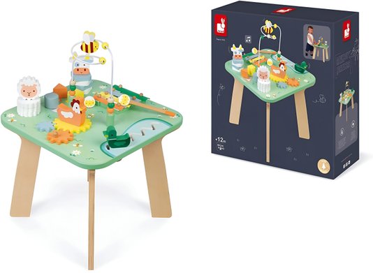 Mesa De Atividades Fazendinha Em Madeira Janod