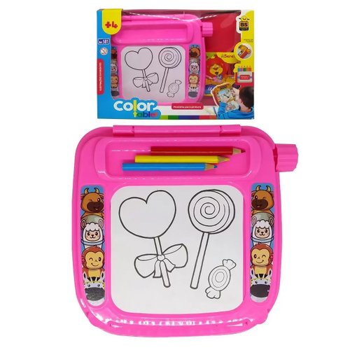 Mesinha Color Tablet Rosa BS Toys