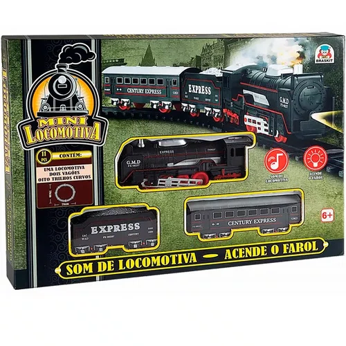 Mini Locomotiva C/ Luz e Som Braskit
