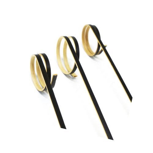 Palito Em Bambu Preto Para Petiscos C/10 Unidades Silver Festas