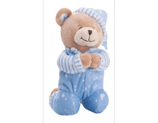 Pelúcia Ursinho Que Reza Azul Buba