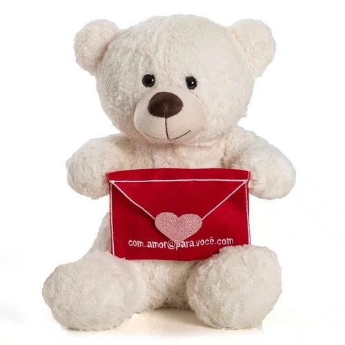 Urso de Pelúcia Com Cartinha 30cm Brumar