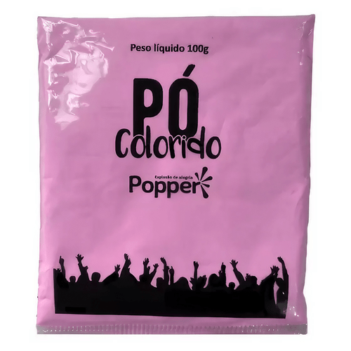 Pó Colorido Rosa 100g Popper