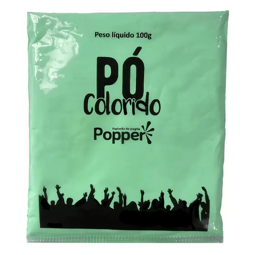 Pó Colorido Verde Claro 100g Popper