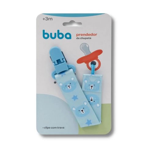 Prendedor de Chupeta Ursinho Azul Buba