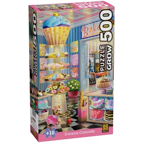 Quebra-Cabeça Doceria Colorida 500 Peças Grow