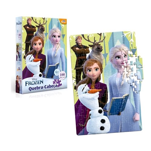 Quebra-Cabeça Frozen 100 Peças Toyster Quebra-Cabeça Frozen 100 Peças Toyster