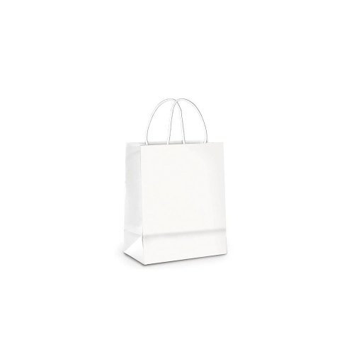 Sacola De Papel Branca 14x08x16cm C/10 Unidades