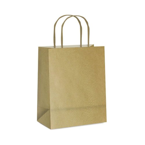 Sacola De Papel Kraft Pardo 18x09x22cm C/10 Unidades