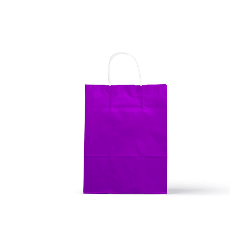 Sacola De Papel Roxo 18x09x24cm C/10 Unidades