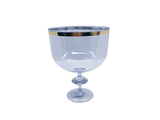Taça Americana Cristal Com Borda Dourada LSC Toys