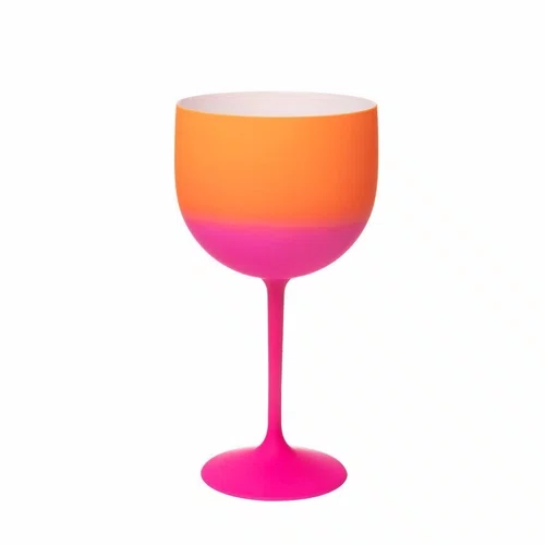Taça de Gin Shelby 500ml Fantasy Rosa/Laranja Neoplas