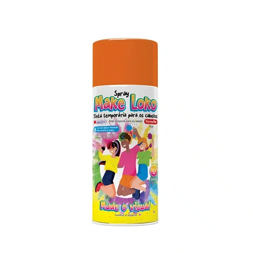 Tinta De Cabelo Make Loko Spray Laranja 120ml
