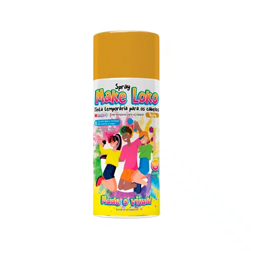 Tinta De Cabelo Make Loko Spray Ouro 120ml