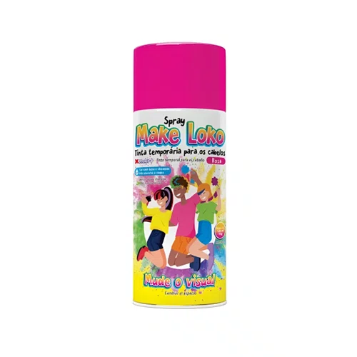 Tinta De Cabelo Make Loko Spray Rosa 120ml
