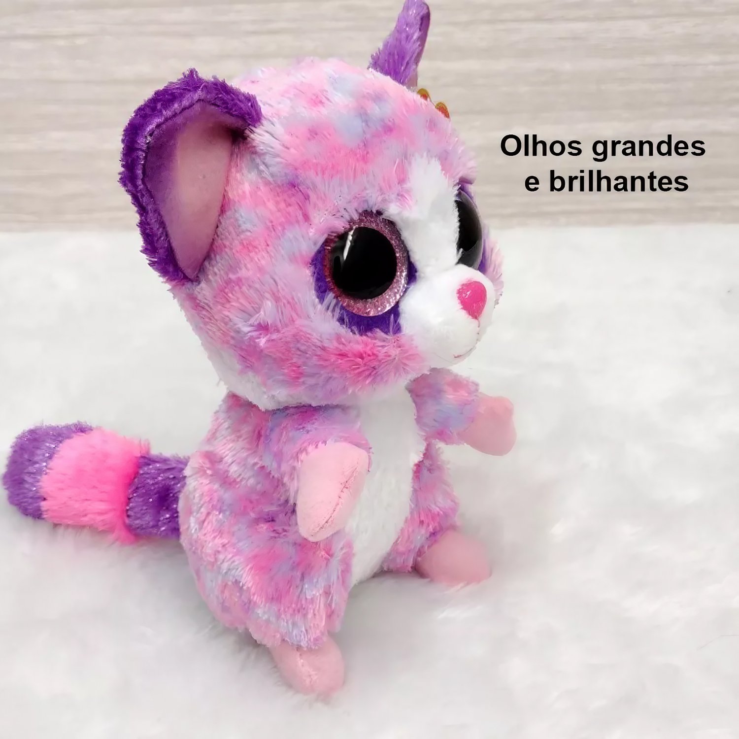 Ty beanie boos olhos grandes animais de pelúcia rosa zebra boneca  ornamentos macio cabeceira brinquedos boneca presente para crianças 15cm -  AliExpress