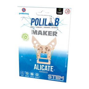 Alicate Hidráulico Em Madeira Polilab Maker Polibrinq