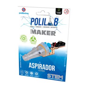 Aspirador Elétrico Em Madeira Polilab Maker Polibrinq