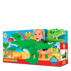 Baby Land Dino Jurassic com 30 Blocos Cardoso