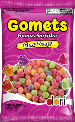Bala de Goma Gomets Frutas Sortidas 1kg Dori