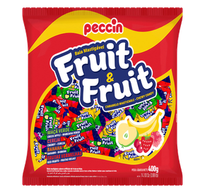 Bala Mastigável Fruit & Fruit 400g Peccin