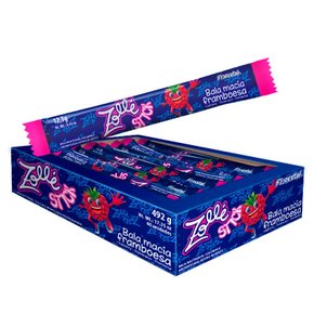 Bala Mastigável Zollé Stick Framboesa C/40 Unidades 492g Florestal