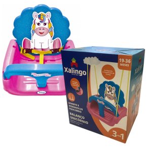 Balanço Unicórnio Regulável 3 em 1 Xalingo