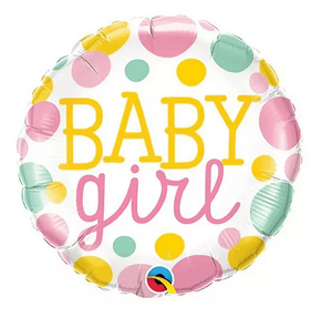Balão Metalizado Baby Girl Rosa 46cm Qualatex