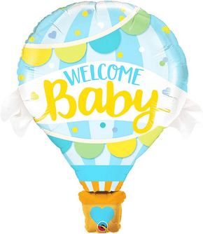 Balão Welcome Baby Azul 107cm