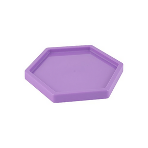 Bandeja Lilás Sextavada Pequena