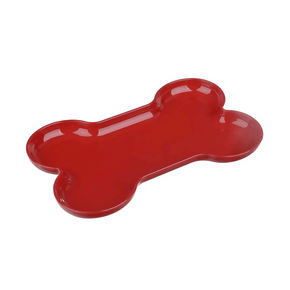 Bandeja Formato De Osso Vermelha Mirandinha