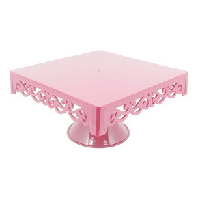 Bandeja Provençal Rosa Claro Com Base