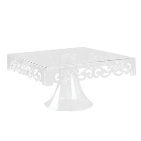 Bandeja Provençal Transparente Com Base