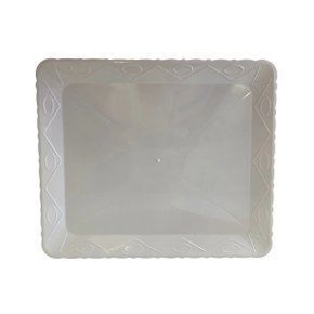 Bandeja Retangular Média Branca LSC Toys