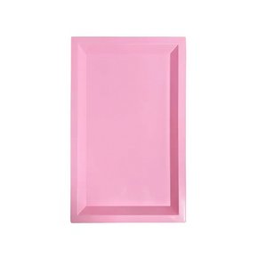 Bandeja Rosa Bebê Retangular Sem Base