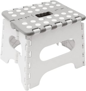 Banqueta Multiuso Dobrável Cinza Buba