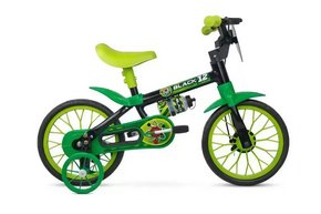 Bicicleta Aro 12 Black com Rodinhas Nathor