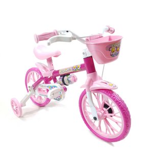 Bicicleta Aro 12 Flower com Rodinhas Nathor