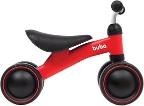 Bicicleta de Equilíbrio 4 Rodas Vermelha Buba