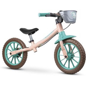 Bicicleta de Equilíbrio Balance Bike sem Pedal Com Cestinha