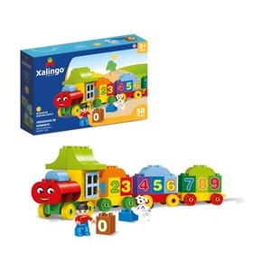 Bloco de Montar Trenzinho de Números 50 Peças Xalingo