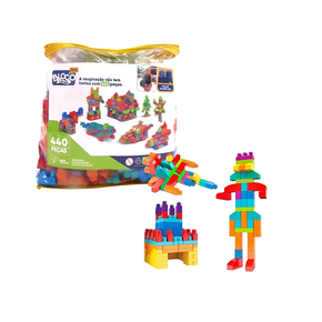 Blocos De Construção Infantil 440 Peças Dismat