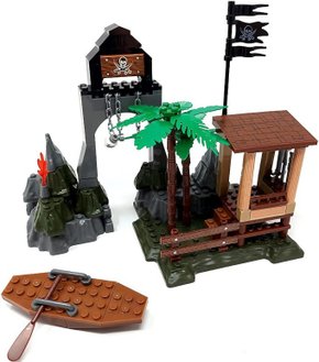 Blocos De Montar Ilha Pirata Xalingo