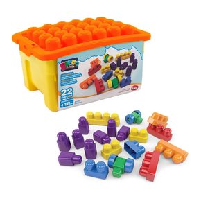 Blocos De Montar MK165 Box Block Laranja Dismat