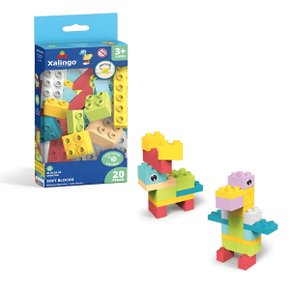 Blocos de Montar Soft Blocos 20 Peças Xalingo